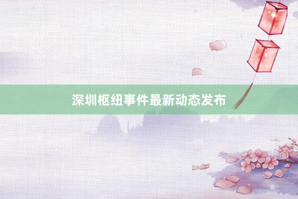 深圳枢纽事件最新动态发布